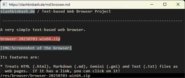 Screenshot of the browser showing a Markdown page
